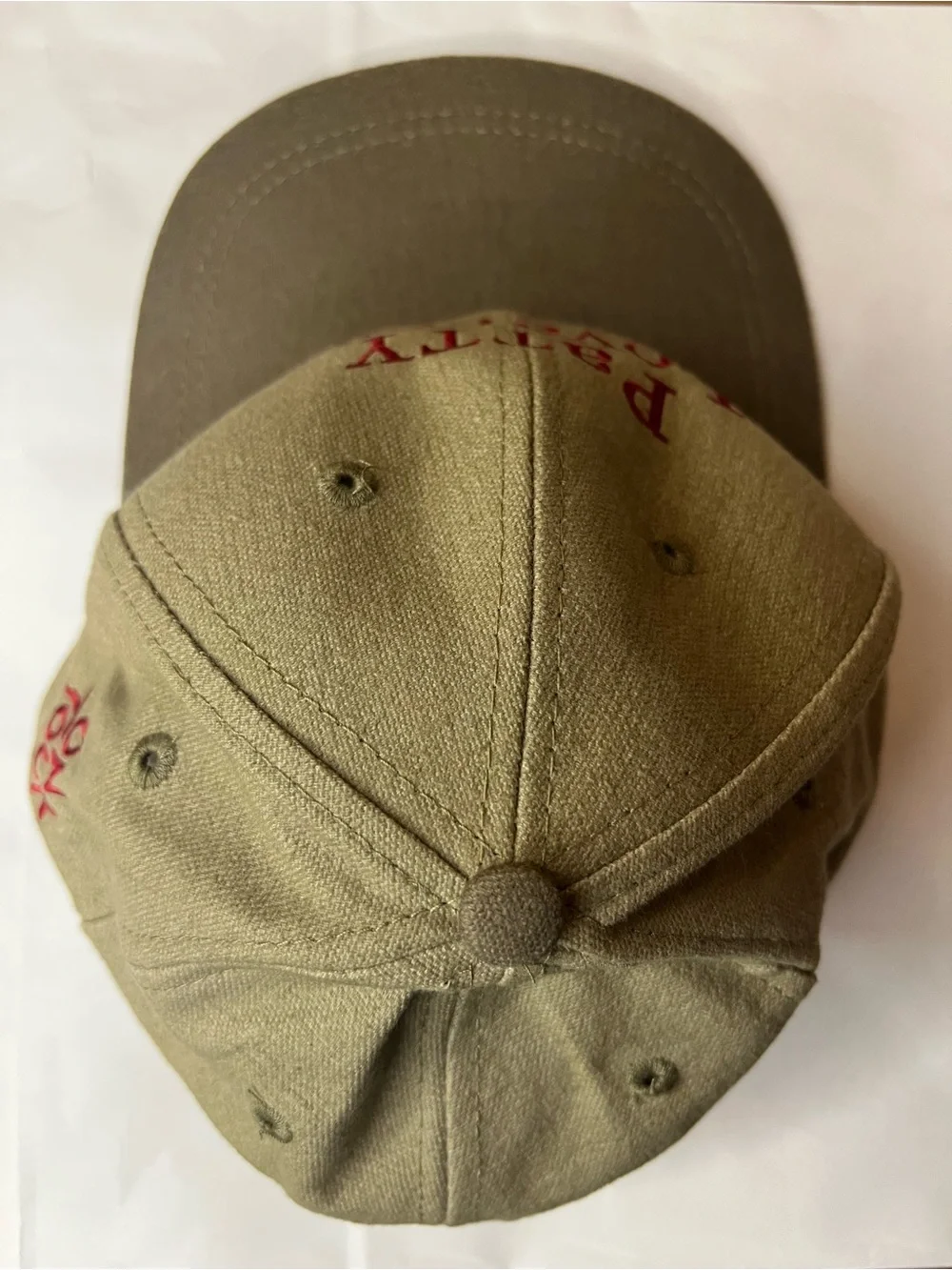 VTG 1990s Patty Loveless Concert Tour Hat Khaki Baseball Cap with Red Embroidery